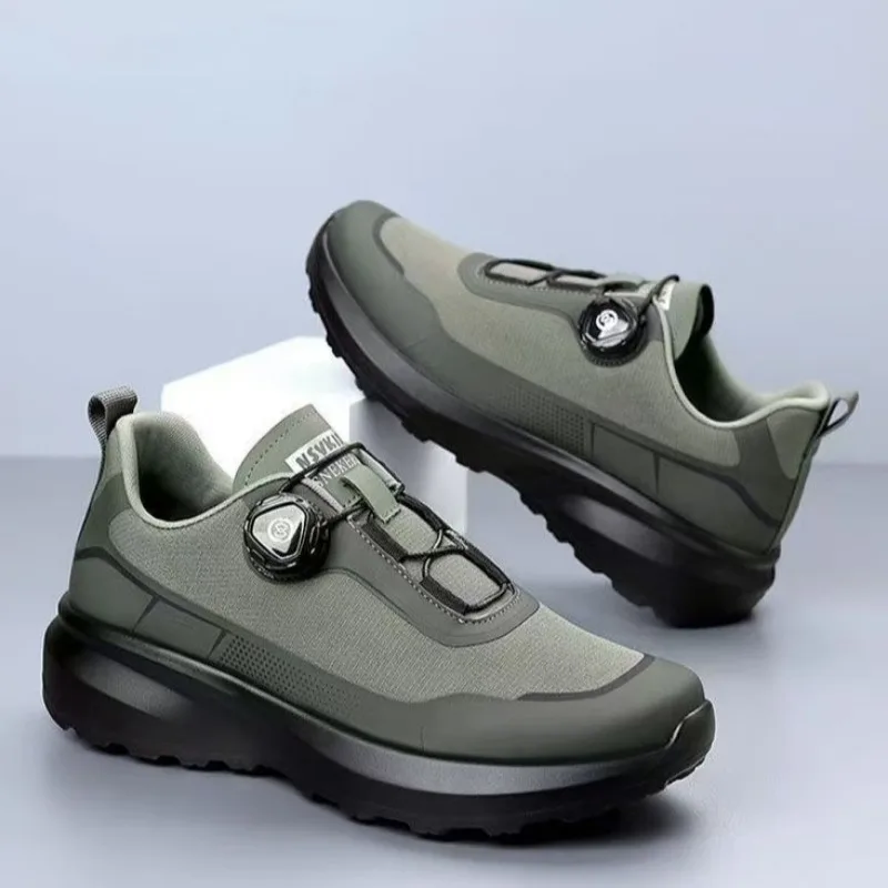Original New Men Rotating-button Driving Sneakers Platform Casual Walking Shoes Outdoor Wear-resistant Running Sports Shoes Plus - Image 4