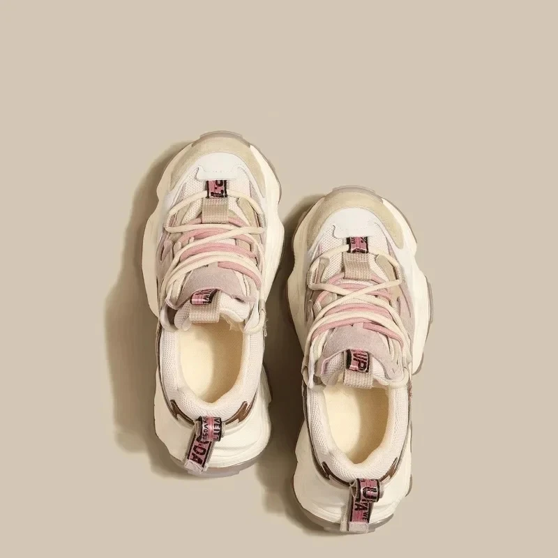 Fashion Platform Leather Height Increasing Dad Shoes for Women Autumn Winter Women Casual Thick Soled Sneakers Shoes - Image 2