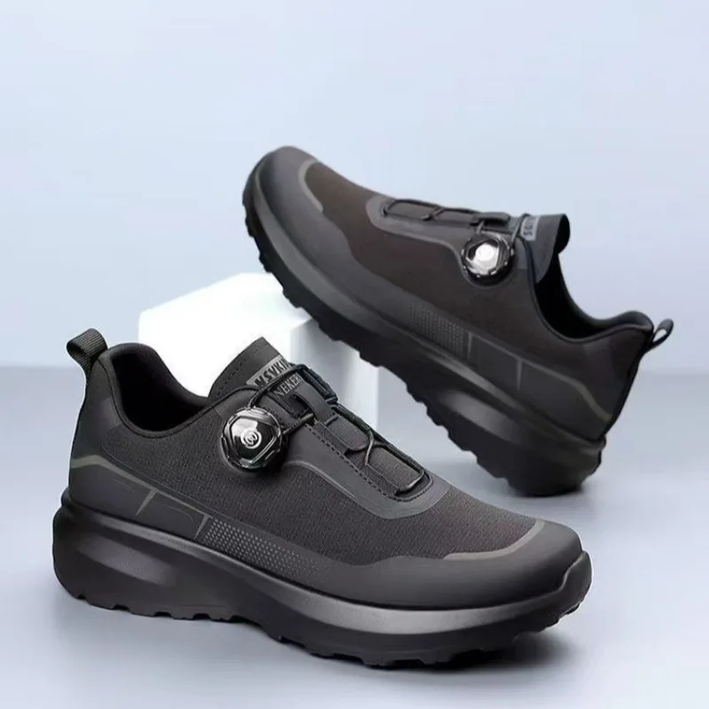 Original New Men Rotating-button Driving Sneakers Platform Casual Walking Shoes Outdoor Wear-resistant Running Sports Shoes Plus - Image 3