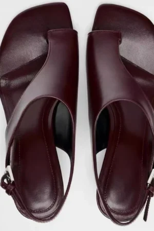 Elegant Brand High Heels Women Clip Toe Hollow Square Toe Slingback Dress Shoes Ladies Fashion Designer Sandals Female Pumps