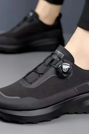 Original New Men Rotating-button Driving Sneakers Platform Casual Walking Shoes Outdoor Wear-resistant Running Sports Shoes Plus