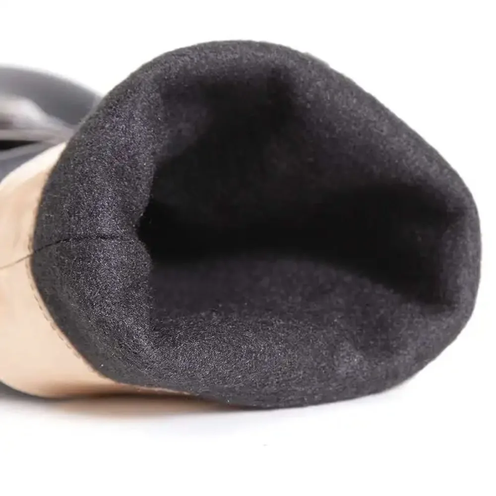 Knee High Boots for Women Sexy Big Size 34-43 Thick Sole Round Toe High Heel Shoes Winter Autumn Long Platform Boots 918 - Image 4